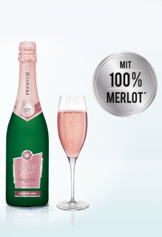 Light Live Merlot Ροζέ Αφρώδες Χωρίς Αλκοόλ 750ml